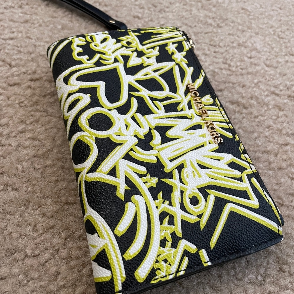 Michael Kors Graffiti Neon Wallet